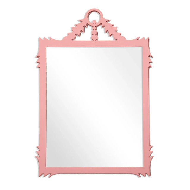 Contemporary Fleur Home Garden District Lafitte Rectangle Mirror in Pink Punch, 41x63 For Sale - Image 3 of 3