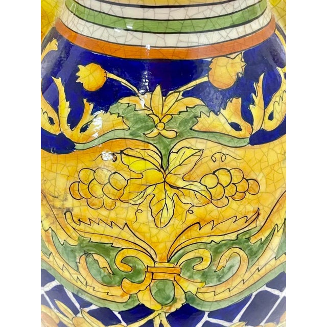Ceramic Daruta Style Lemon & Acanthus Canister For Sale - Image 7 of 9