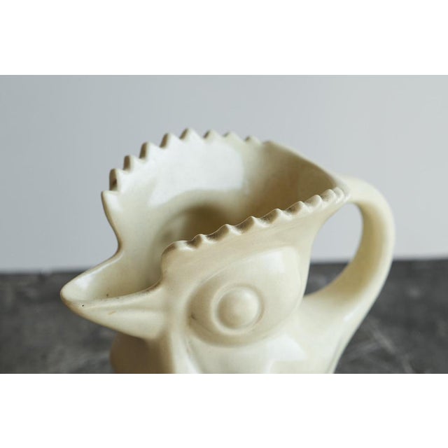 Ceramic Art Deco Rooster Jug attributed to Ditmar-Urbach, Former Czechoslovakia, 1930s For Sale - Image 7 of 10