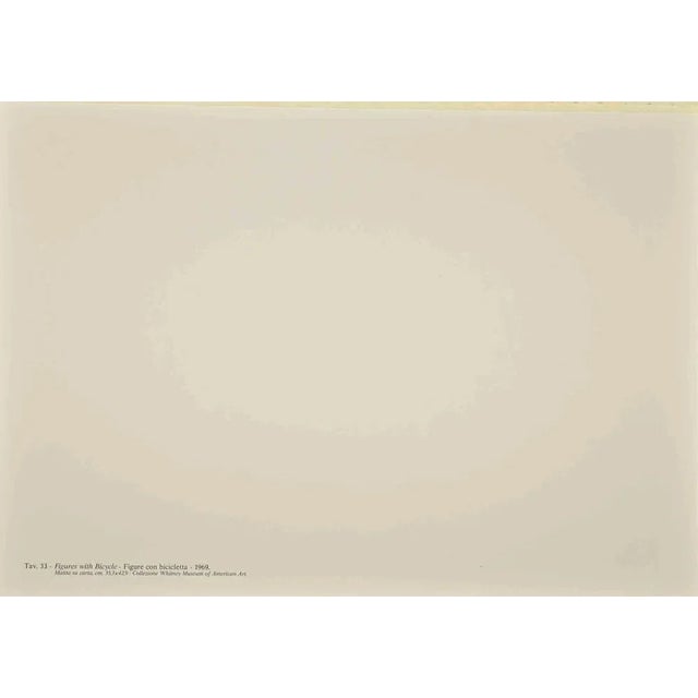 Contemporary Willem De Kooning, Figures with Bicycle, Offset Lithograph, 1980s For Sale - Image 3 of 4