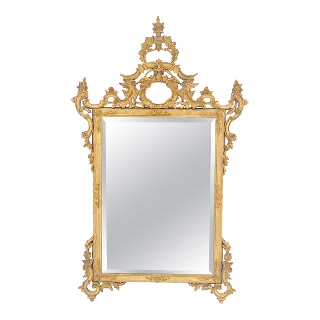 Fine Rococo Style Large 53x40 Wall Mirror Rococo Style Made in Italy Mint For Sale