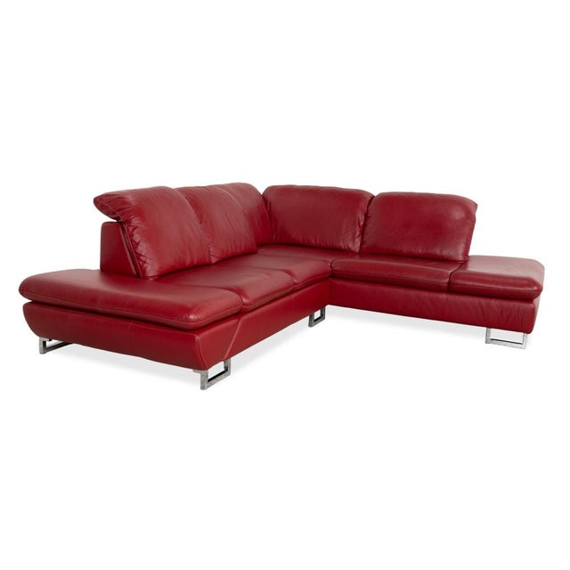 Leather and Chrome Corner Sofa from Willi Schillig For Sale - Image 4 of 18