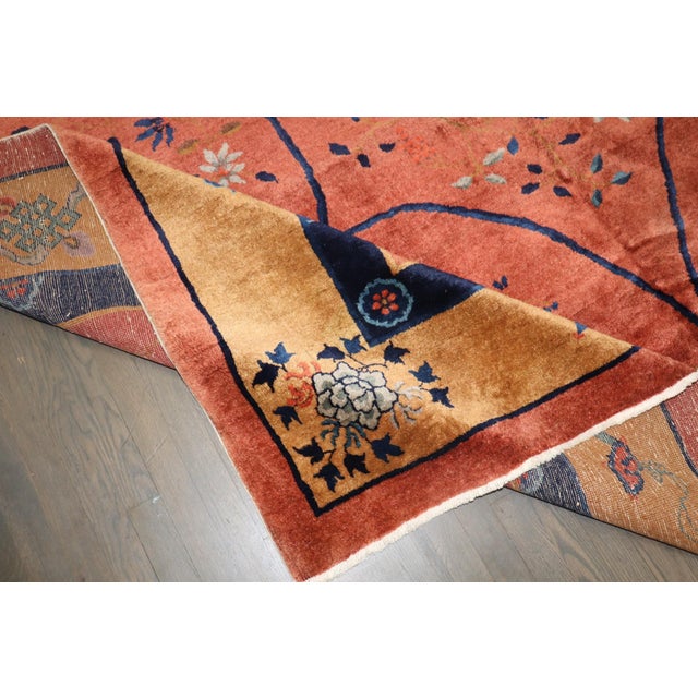 Enchanting Art Deco Chinese Rug - 9' x 11'7" For Sale - Image 9 of 9