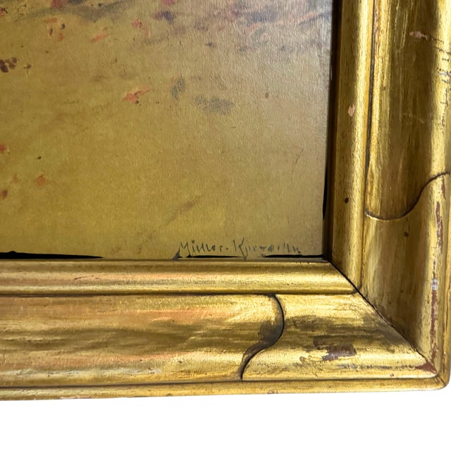 Antique Newcomb Macklin Style Carved Gilt Wood Art Nouveau Frame Large For Sale - Image 6 of 10