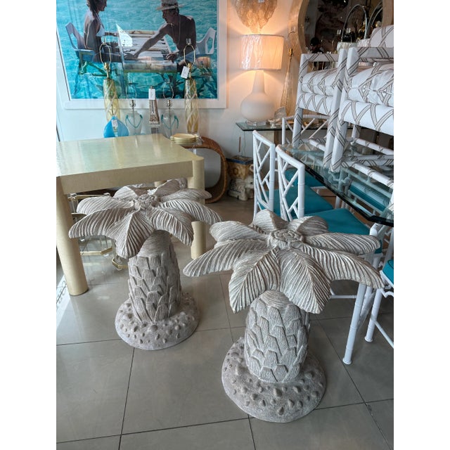 Vintage Plaster Palm Tree Leaf Table Dining Table or Center Entry Base Chairish