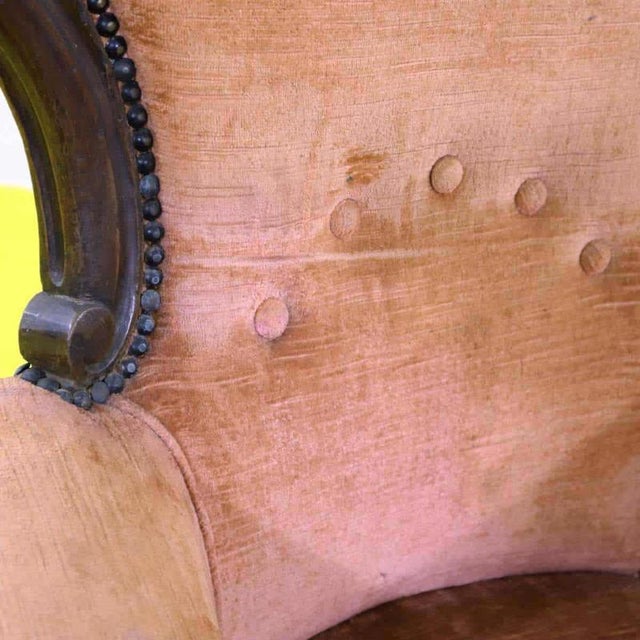 2000 - 2009 High-Back Wooden Chair with Pink Upholstery For Sale - Image 5 of 14