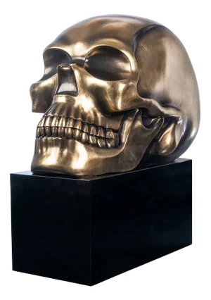 Italian Teschio Foglia Oro Anticata Sculpture by VG Design and Laboratory Department