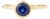 Dainty Brilliant Blue Sapphire Ring in 14k Yellow Gold Size 6 For Sale