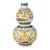 Vintage Chinese Famille Rose "Five Blessings" Double Gourd Vase With 1977 Art Gallery Label For Sale