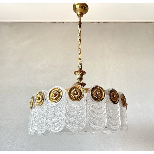 Gold Vintage Hanging Light from Kaiser-Leuchten For Sale - Image 8 of 11