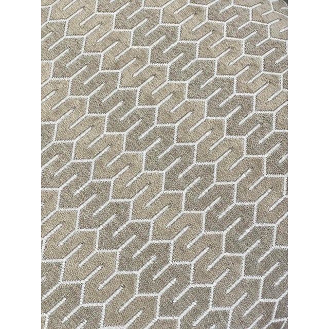 Pair of Waterfall Ottomans in Cream For Sale - Image 10 of 12