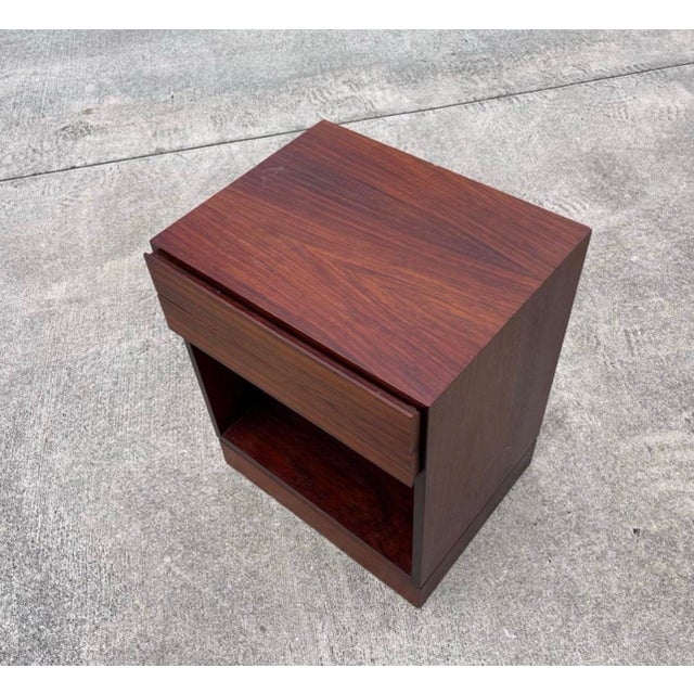 Vinde Mobelfabrik Rosewood Nightstand by Arne Wahl Iverson for Vinde Mobelfabrik For Sale - Image 4 of 11