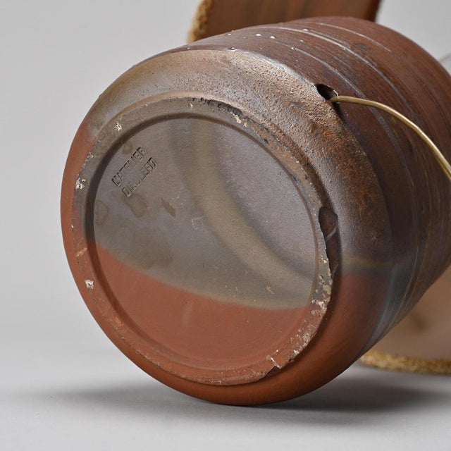 Brown Ceramic Lamp by Jacques Pouchain for Atelier Dieulefit, 1960s For Sale - Image 8 of 12