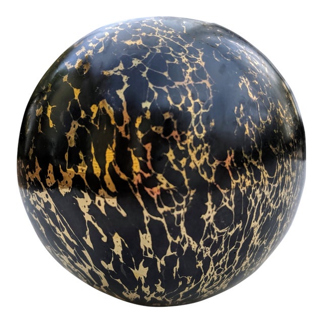 Vintage Postmodern Metallic Decorative Sphere Orb For Sale