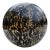 Vintage Postmodern Metallic Decorative Sphere Orb For Sale