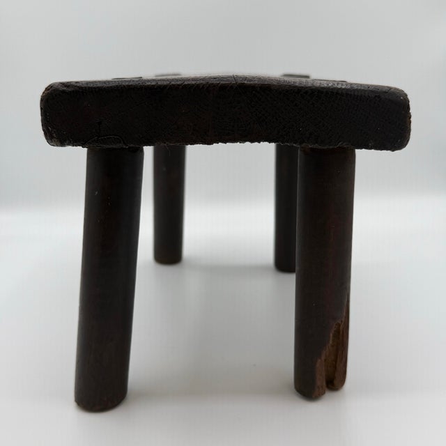 This small primitive wooden stool brings a ton of character in a compact footprint. At roughly 10" long by 6.75" deep by...