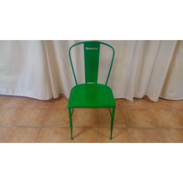 Bistro Garden Chairs in Colors Wrought Iron with Wood Seat For Sale - Image 13 of 18