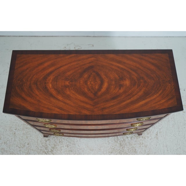 Theodore Alexander Bow Front Mahogany Chest For Sale In Philadelphia - Image 6 of 18