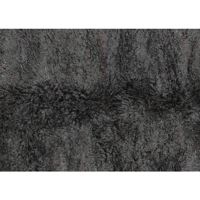 1980s Turkish Shag Rug. Hand woven in the Oushak region of Western Turkey, with a mix of Angora and New Zealand wool...