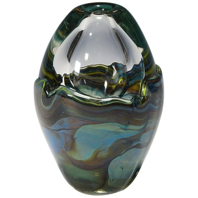 Glass Vintage German Vase by Udo Edelmann, 1988 For Sale - Image 7 of 7