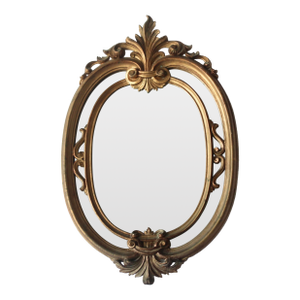 Vintage Italian Rococo Gilded Wall Mirror With Patina