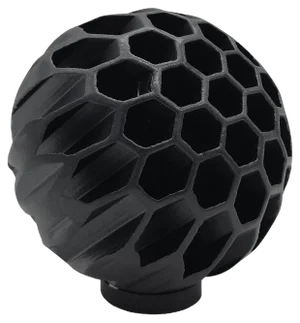 Anthracite Ceramic Sphere Sculpture by Alessio Tasca, Italy, 1960s