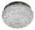 Floral motif molded glass flush mount ceiling fixture For Sale