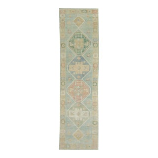 Turkish Oushak Runner Rug 4'8" x 17'9" #18027 For Sale