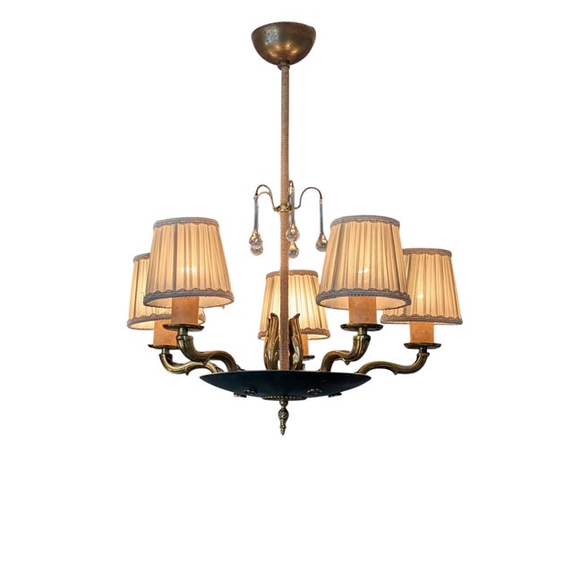 Paavo tynell: rare early production ceiling lamp (model 1374/5) this rare early period lamp by paavo tynell is model...