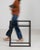 Early 21st Century 21st Century Poland Blackened Iron Black Metal-Framed Side Table With Glass Top And Shelf For Sale - Image 5 of 11