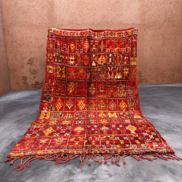 Textile Authentic Vintage 7x11 Ft Moroccan Rug For Sale - Image 7 of 9