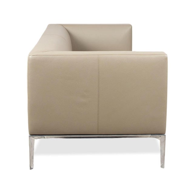 Jaan 3-Seater Sofa and Lounge Chairs in Cream Leather and Chrome from Walter Knoll / Wilhelm Knoll, Set of 3 For Sale - Image 14 of 18