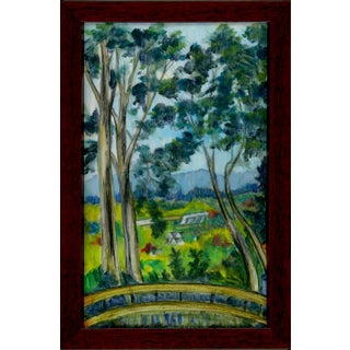 Framed Original Oil Landscape Painting, "Outlook" by Kathleen Ney For Sale