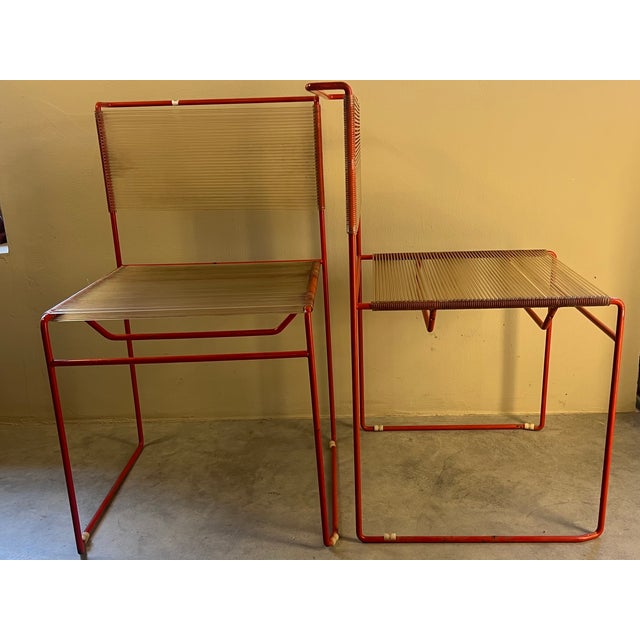 1970s Vintage Italian Flyline Spaghetti Chairs by Giandomenico Belotti, Set of 2 For Sale - Image 5 of 14