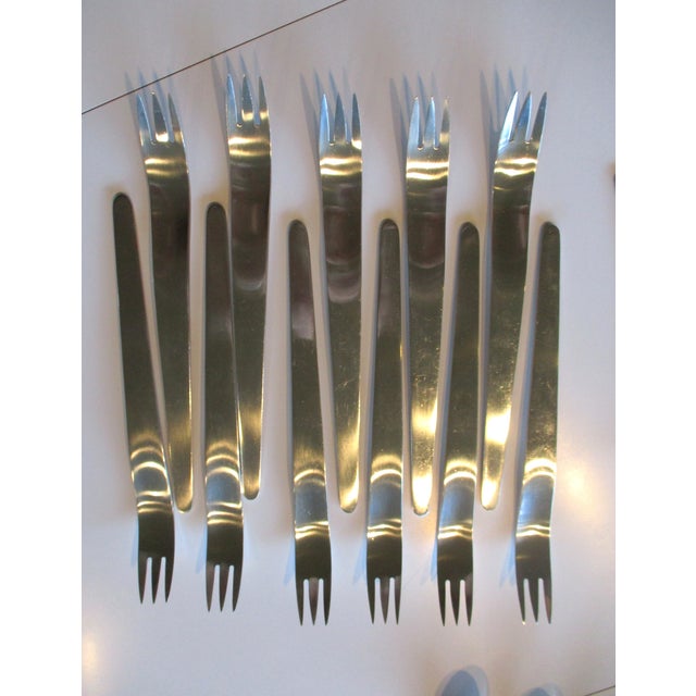 Mid-Century Modern Arne Jacobsen 75 Piece Aj Flatware Set 12 - 6 Pc. Place Settings Denmark For Sale - Image 3 of 11
