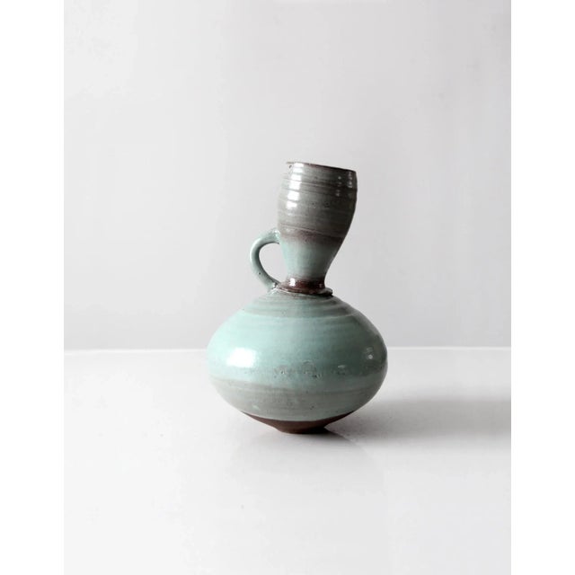 Vintage Studio Art Pottery Pitcher For Sale - Image 11 of 11