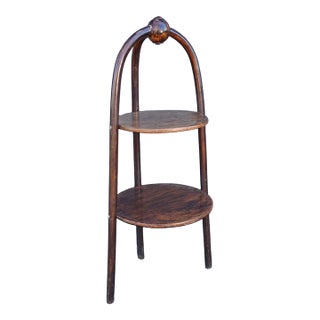 1900s Thonet-Style Bentwood Two-Tiered Serving Stand For Sale