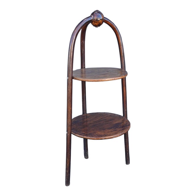 1900s Thonet-Style Bentwood Two-Tiered Serving Stand For Sale