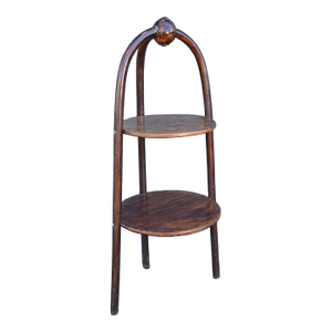 1900s Thonet-Style Bentwood Two-Tiered Serving Stand