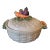 Fitz and Floyd Glazed Ceramic Trompe l'Oeil Woven Basket With Vegetables Casserole Dish For Sale