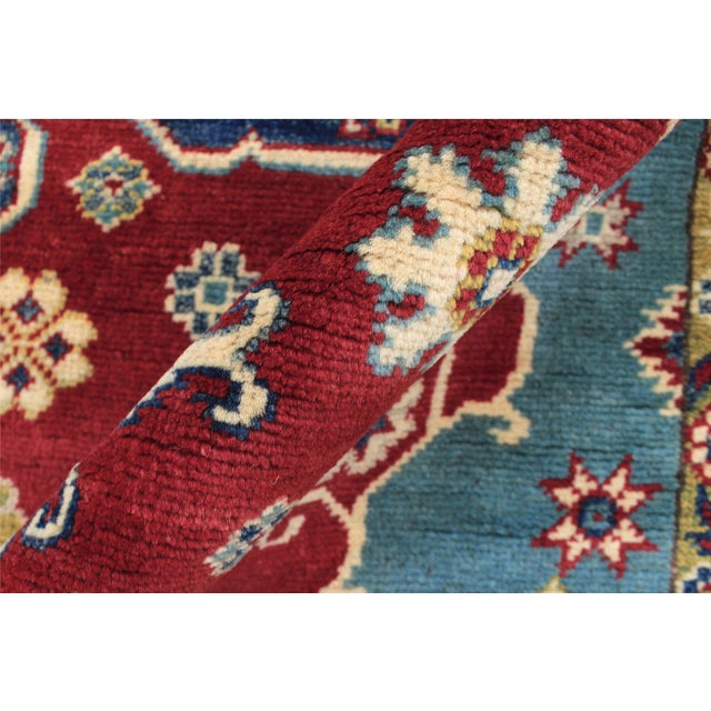 1990s Rustic Kazak Red/Beige Wool Rug - 5'10''x8'9'' For Sale - Image 5 of 10