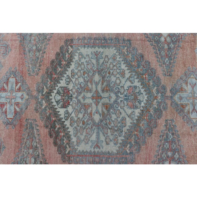 Mid 20th Century Vintage Hand-Knotted Persian Hamadan Rug With Sub-Geometric Medallion Design 3'4 X 5'0 For Sale - Image 5 of 10