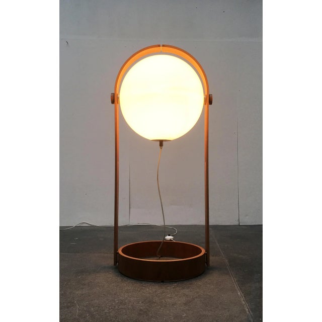 Mid-Century Swiss Space Age Plastic & Plywood Floor Lamp from Temde, 1960s For Sale - Image 10 of 18