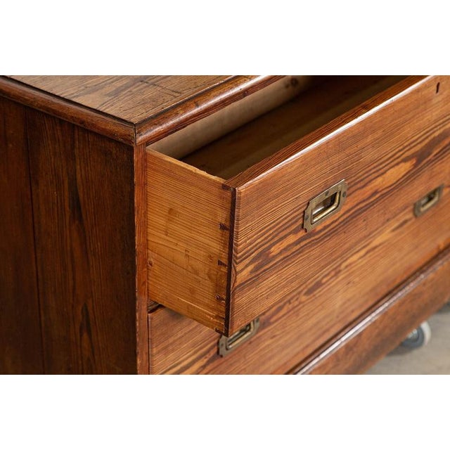 19th Century English Pine Campaign Drawers, 1890 For Sale - Image 10 of 16