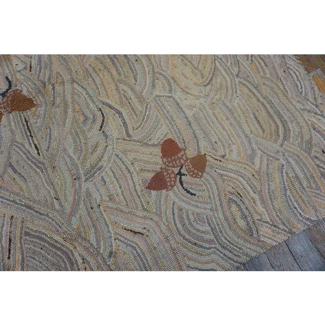 Beige Mid 20th Century American Hooked Rug For Sale - Image 8 of 11