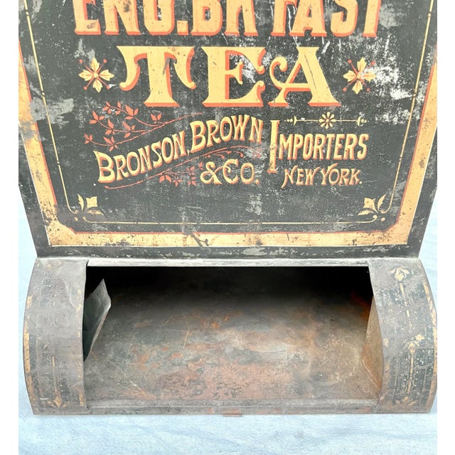 Here is a fantastic and RARE advertising and storage piece for Bronson Brown & Co. Choicest Eng.Bk'fast Tea. It features...