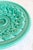 1950s Large Vintage Turquoise Ceramic Bowl with Openwork Braided Pattern, 1950s For Sale - Image 5 of 8
