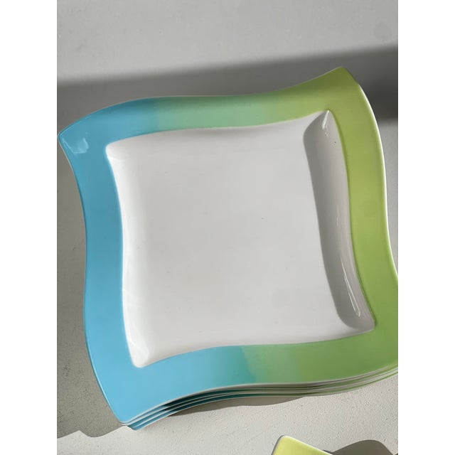1990s Villeroy & Boch New Wave Lagoon 24 Piece Dinnerware Set Service for 8 For Sale - Image 18 of 18