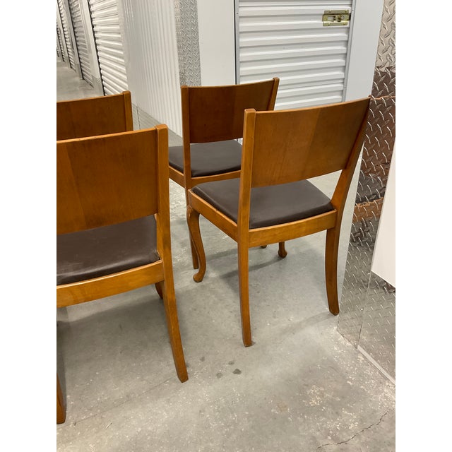 Set of 6 Danish Modern Beech Dining Chairs – 1960s – Cabriole Legs For Sale - Image 12 of 18
