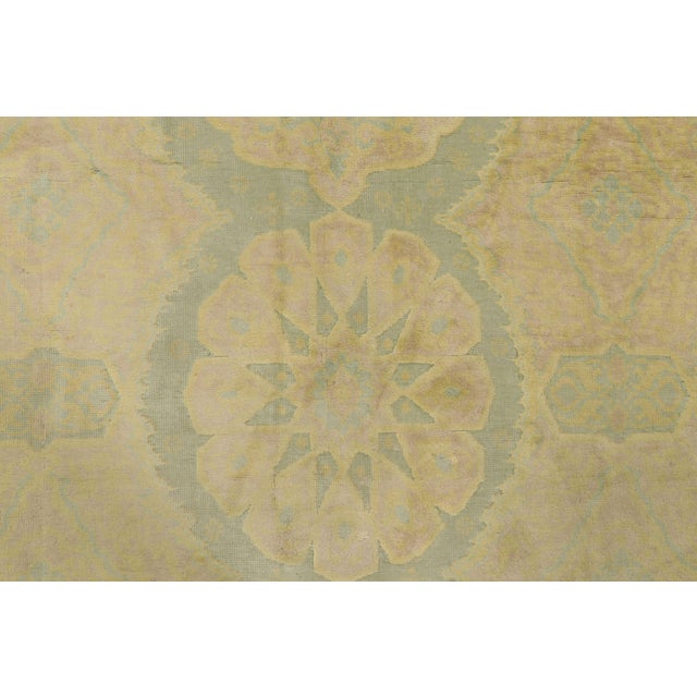 1920s Antique 20th Century Turkish Hereke Rug in Soft Pastel Medallions - Rug & Kilim For Sale - Image 5 of 9